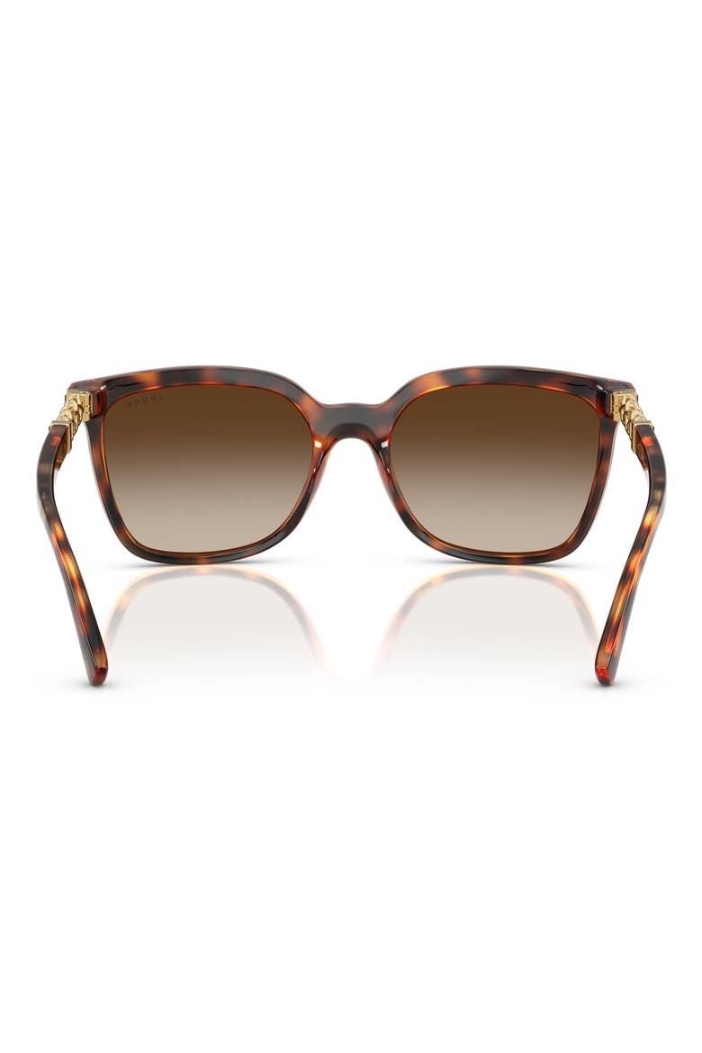 55mm Polarized Gradient Square Sunglasses, Alternate, color, DARK HAVANA