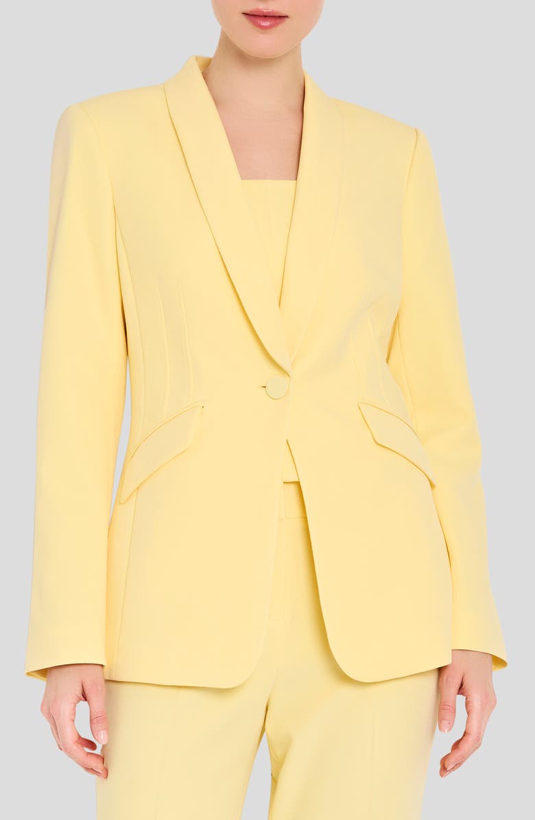 Tahari ASL Shawl Collar Jacket, Main, color, Buttercup