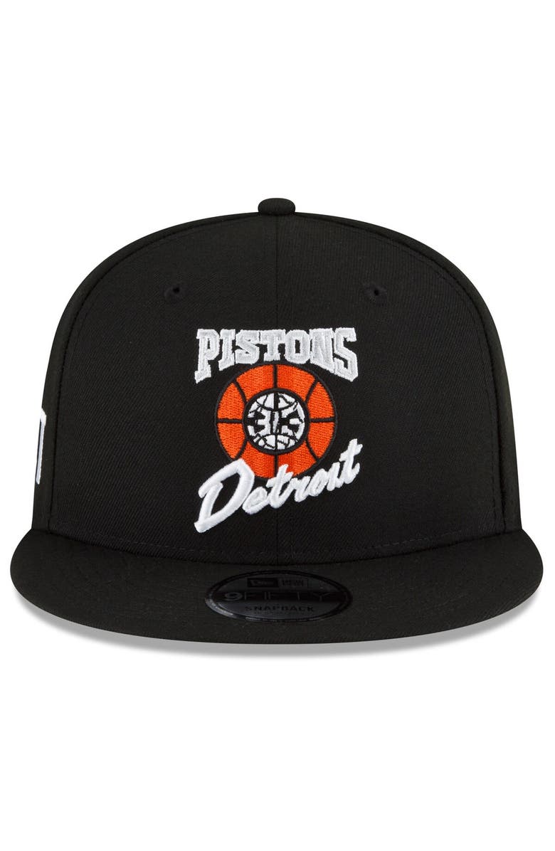 New Era Men's New Era  Black Detroit Pistons 2023/24 City Edition Alternate 9FIFTY Snapback Adjustable Hat, Alternate, color, 