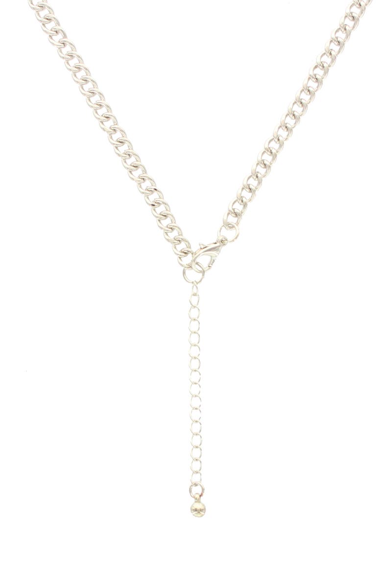 OLIVIA WELLES Arrow Statement Necklace, Alternate, color, Burnished Silver / Turquoise