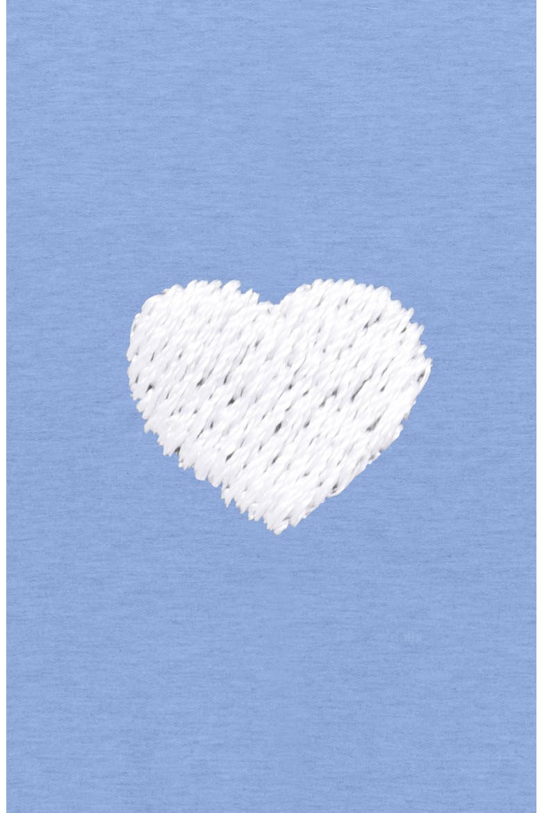 Womens Lil Heart Midweight Hooded Sweatshirt, Alternate, color, Blue