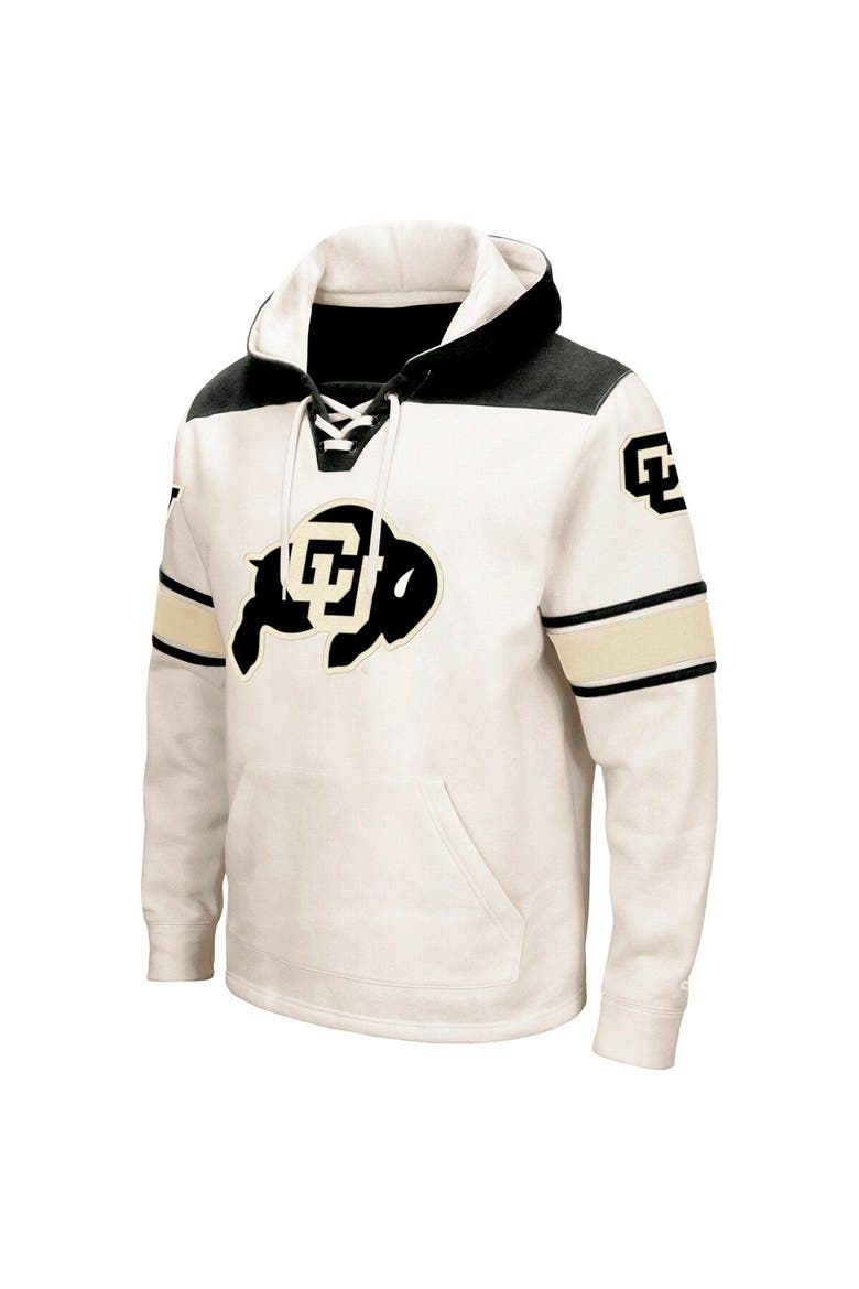 Men's Colosseum Cream Colorado Buffaloes 2.0 Lace-Up Hoodie, Alternate, color, Cream
