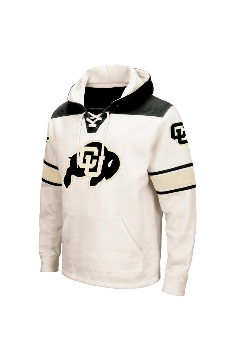 COLOSSEUM Men's Colosseum Cream Colorado Buffaloes 2.0 Lace-Up Hoodie, Alternate, color, Cream
