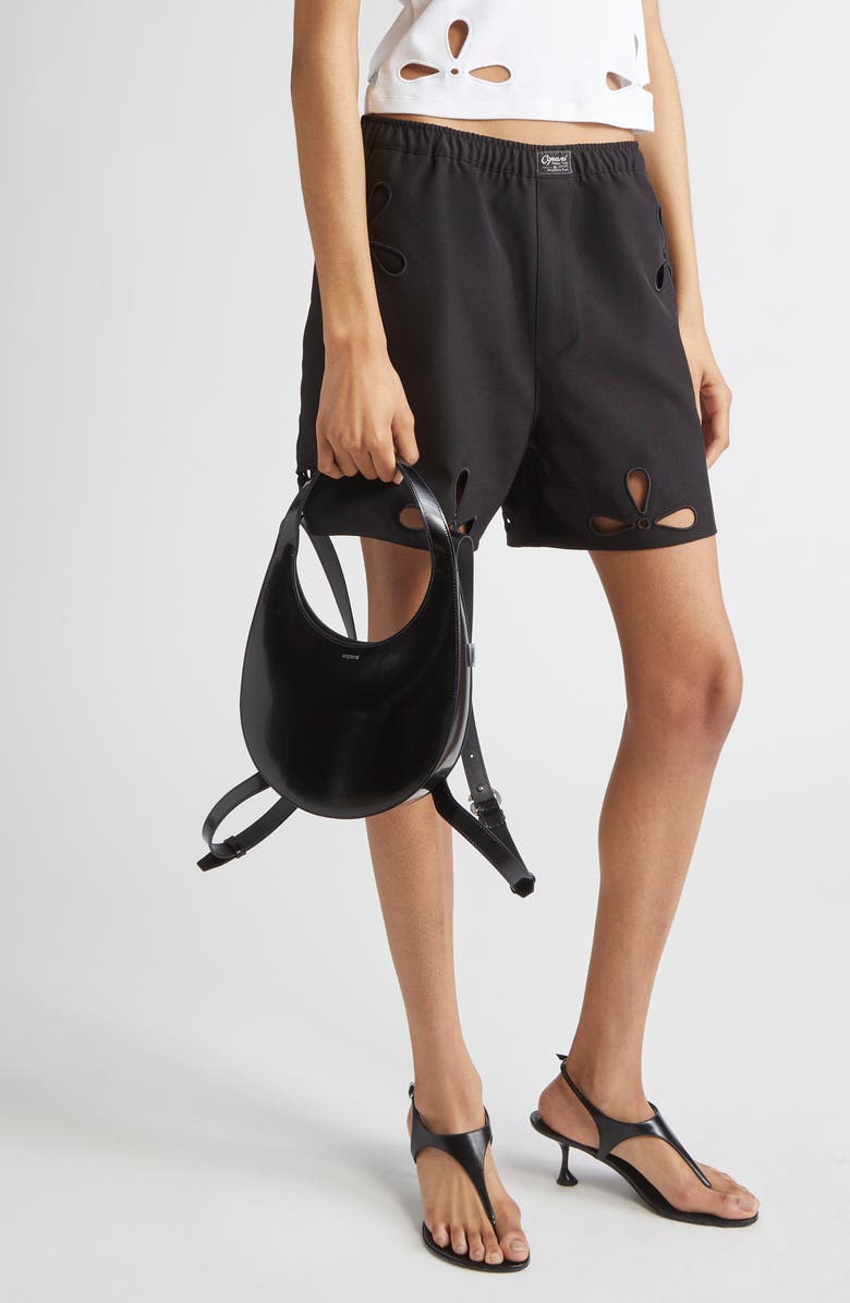 Coperni Swipe Leather Backpack, Alternate, color, Black