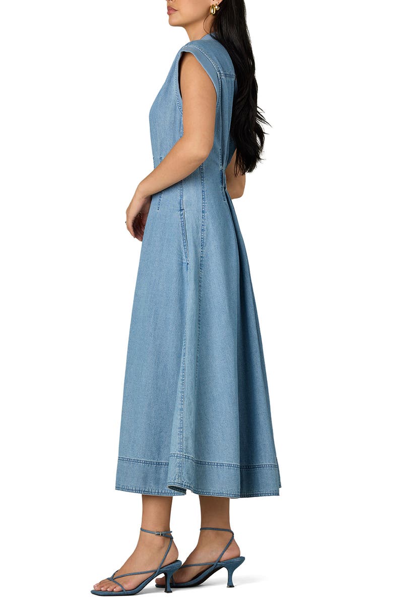 Wit & Wisdom Pleated Denim Maxi Dress, Alternate, color, Light Blue