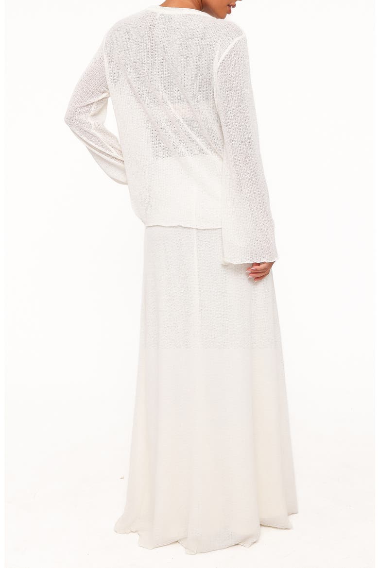 Lune Knit Skirt Set, Alternate, color, CREAM
