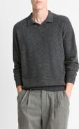 Vince Boiled Cashmere Johnny Collar Sweater
