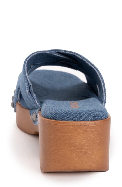 Muk Luks Cadence Wedge Sandal In Denim