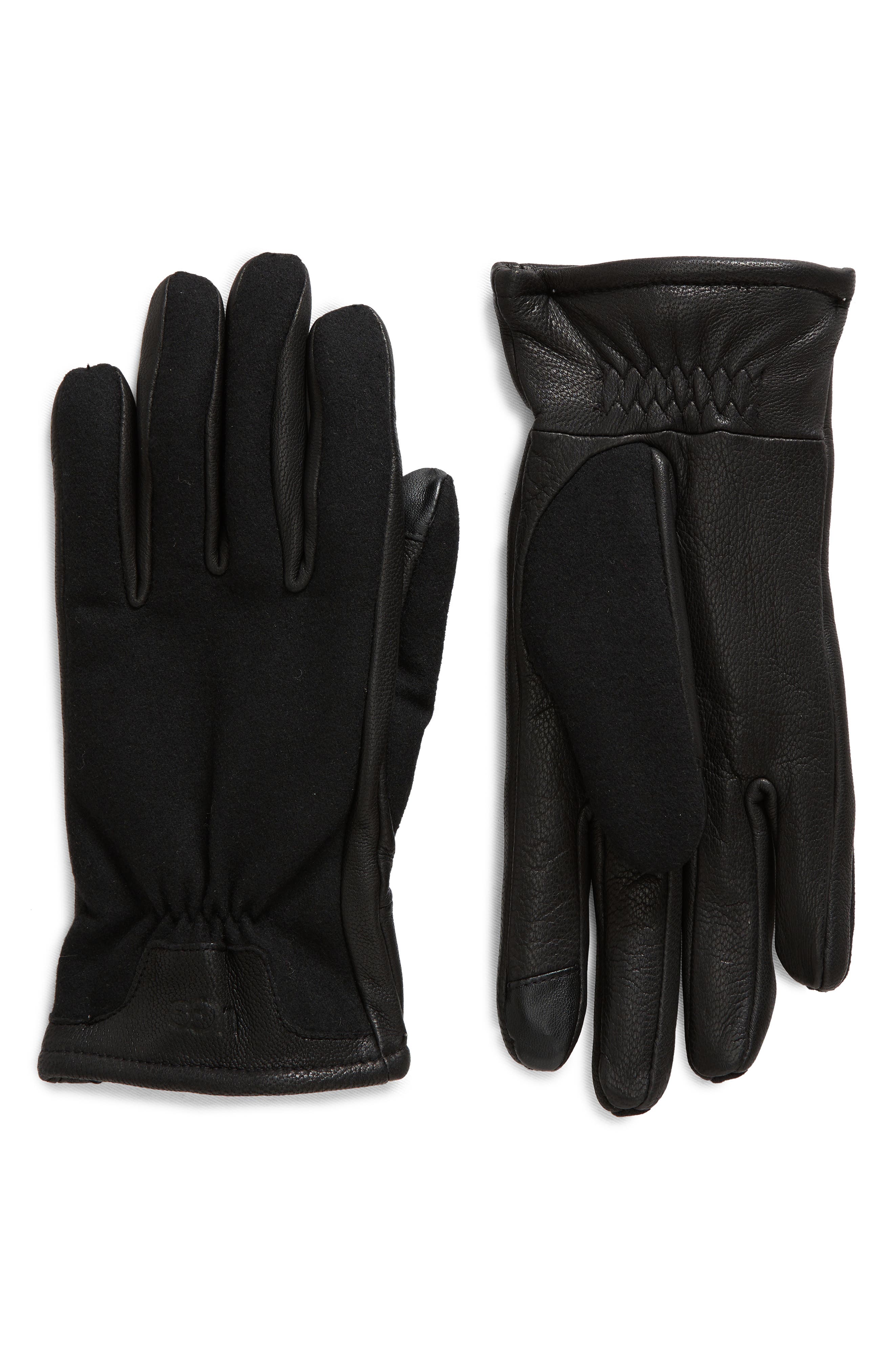 UGG® Faux Fur Lined Leather Gloves