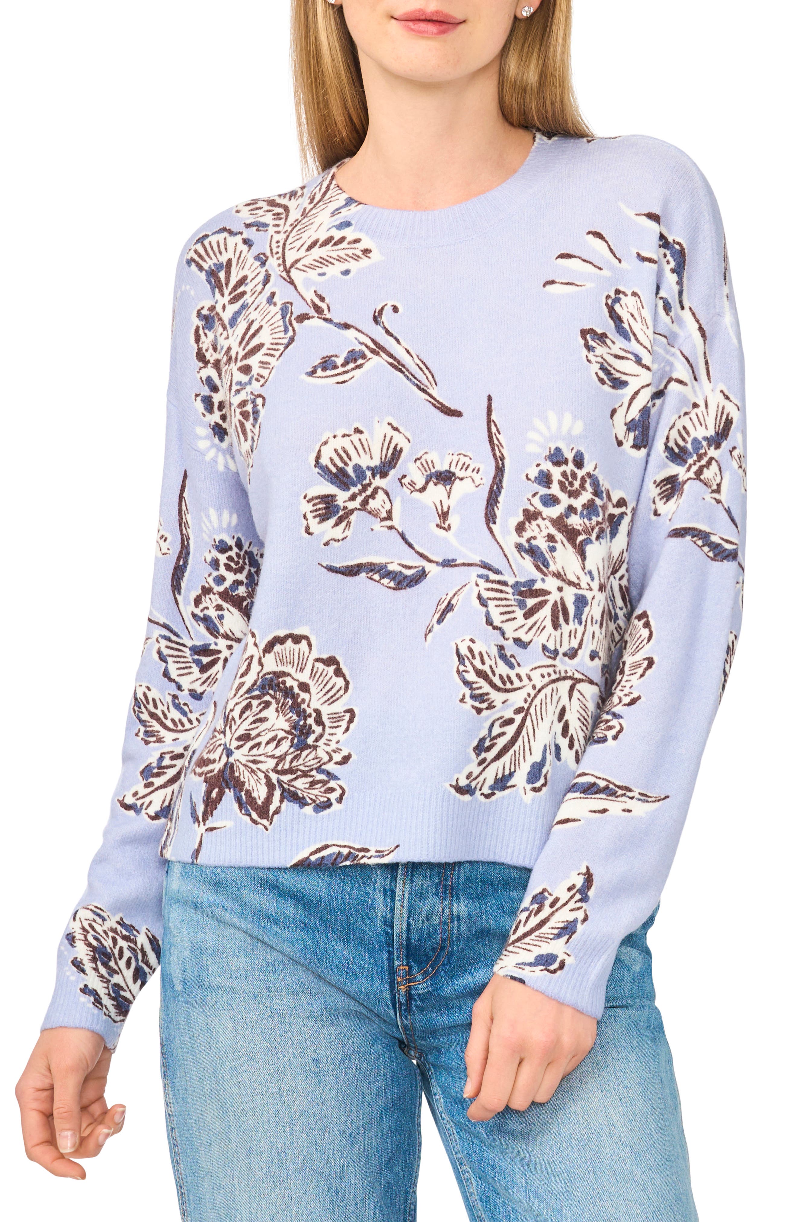 Floral Crewneck Sweater