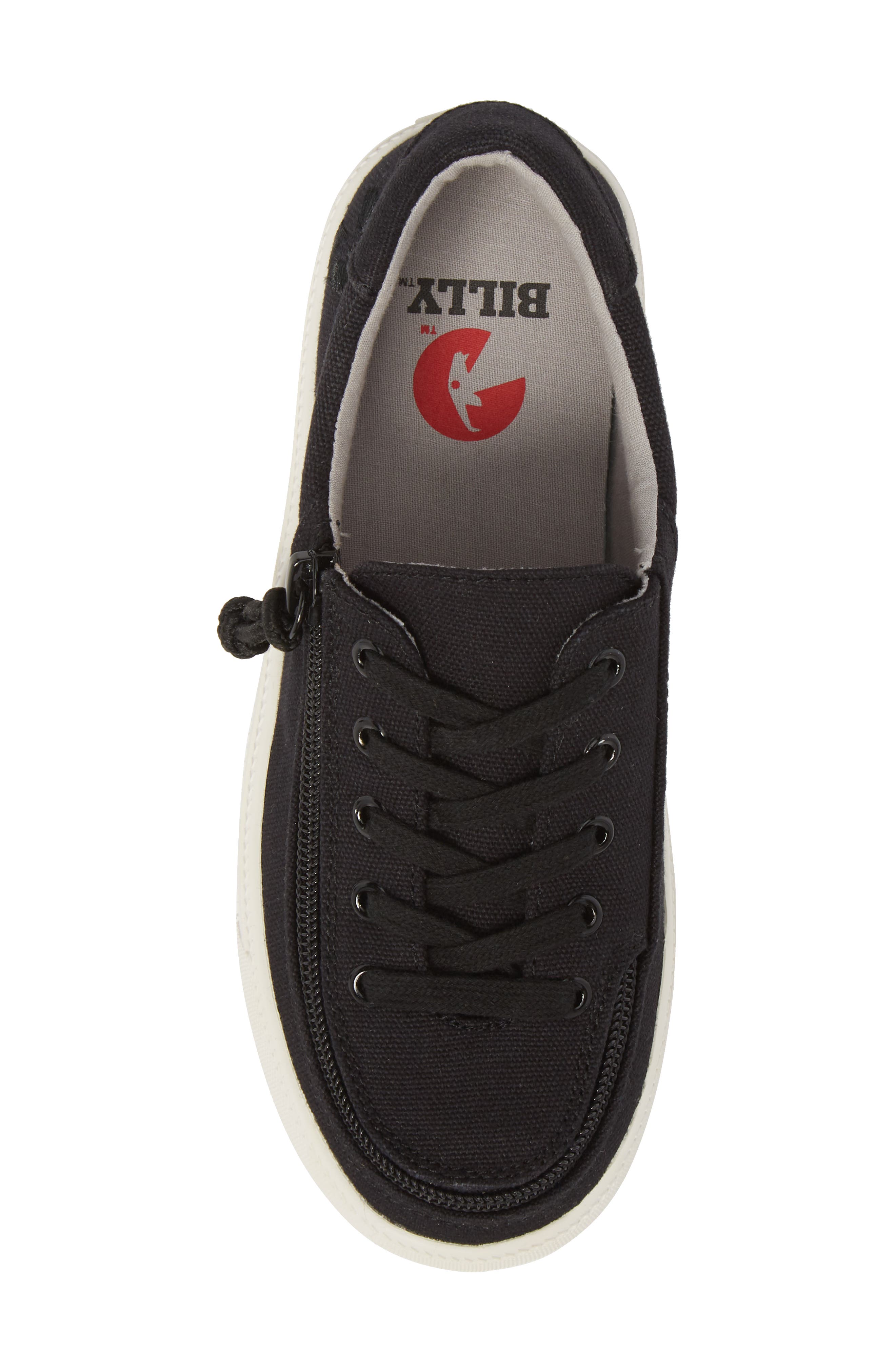 Classic Zip Around Low Top Sneaker, Alternate, color, BLACK