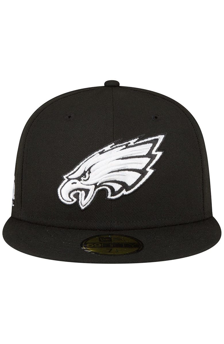 New Era Men's New Era Black Philadelphia Eagles Super Bowl LII Side Patch 59FIFTY Fitted Hat, Alternate, color, 