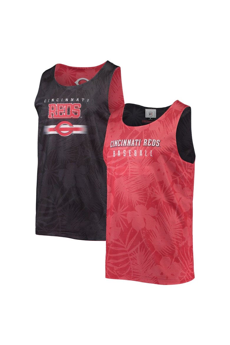 Men's FOCO Red Cincinnati Reds Floral Reversible Mesh Tank Top, Alternate, color, Red