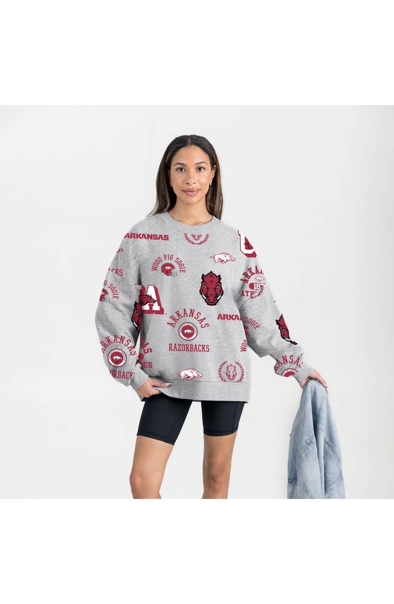 GAMEDAY COUTURE Women
s Gameday Couture Gray Arkansas Razorbacks Always on Repeat Fleece Sweatshirt, Main, color, Gray