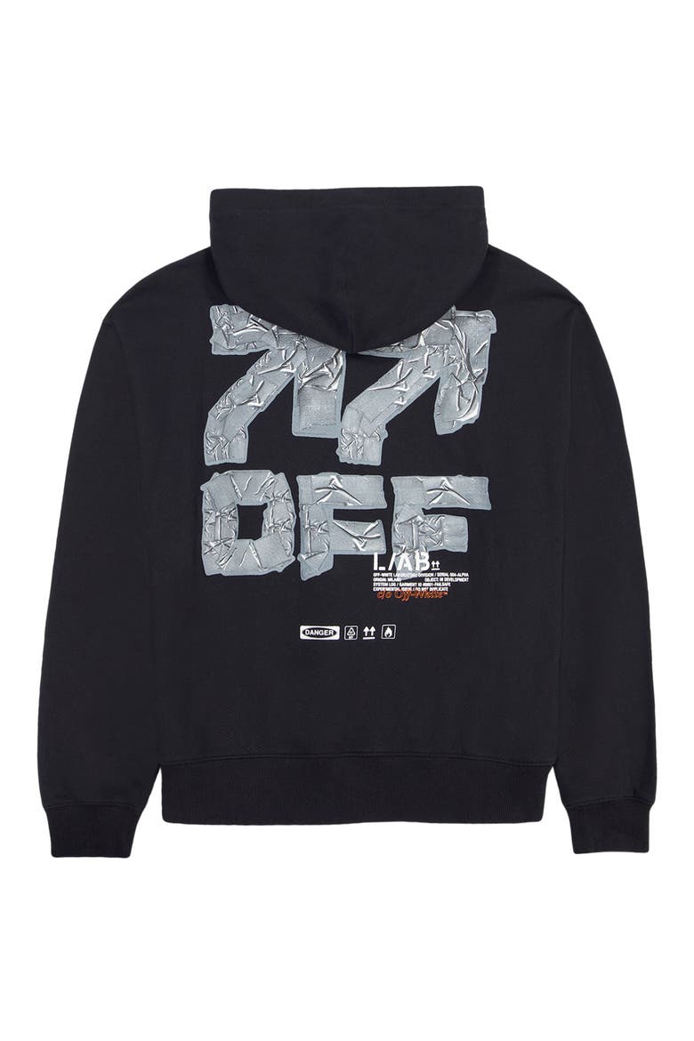 Off Active Duct Tape Hoodie, Alternate, color, BLACK