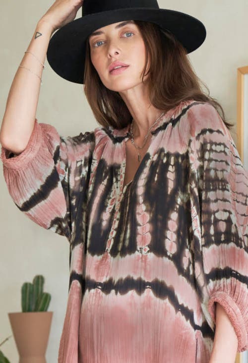 Ocean + Main Ocean+main Tie Dye Gauze Dress With Pockets In Neutral