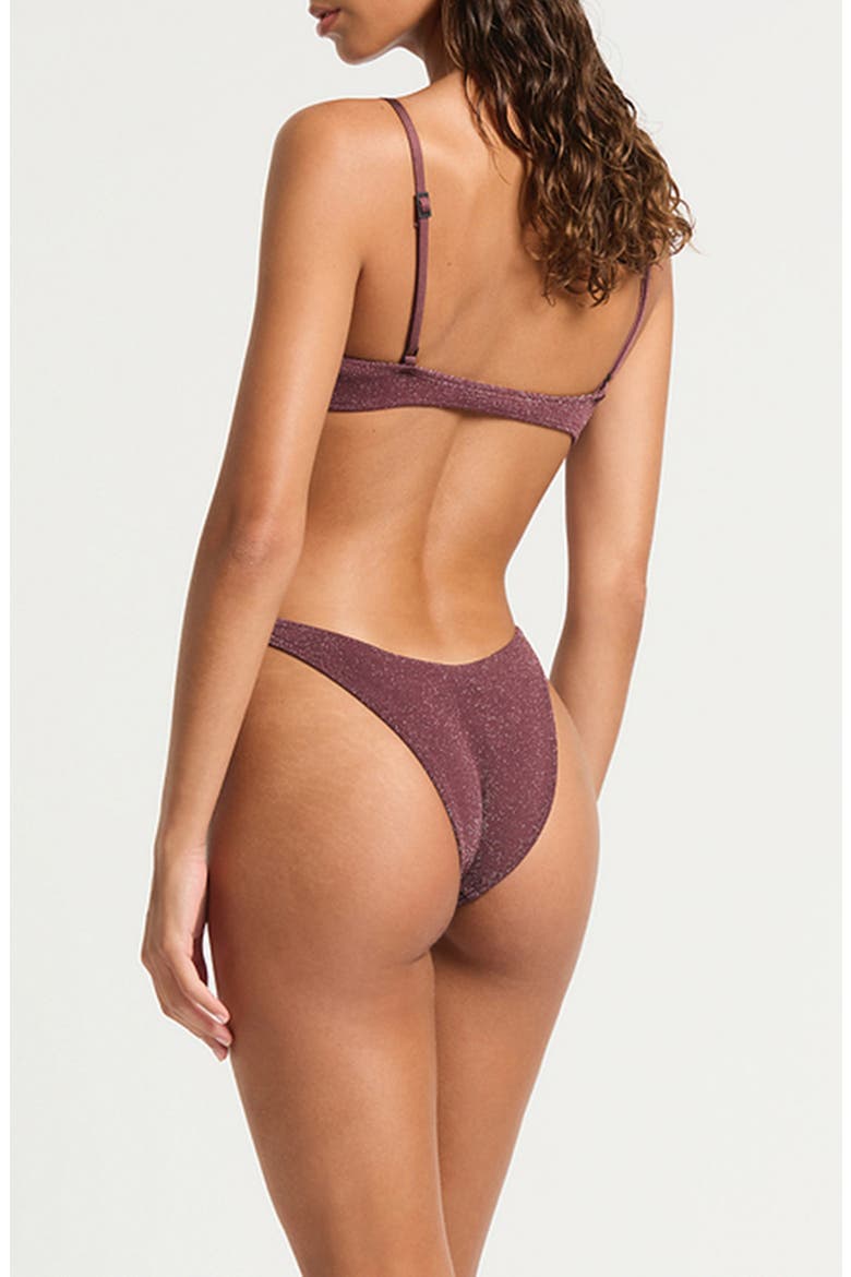 Gracie Underwire Balconette Bikini Top, Alternate, color, AMARENA LUREX MICRO