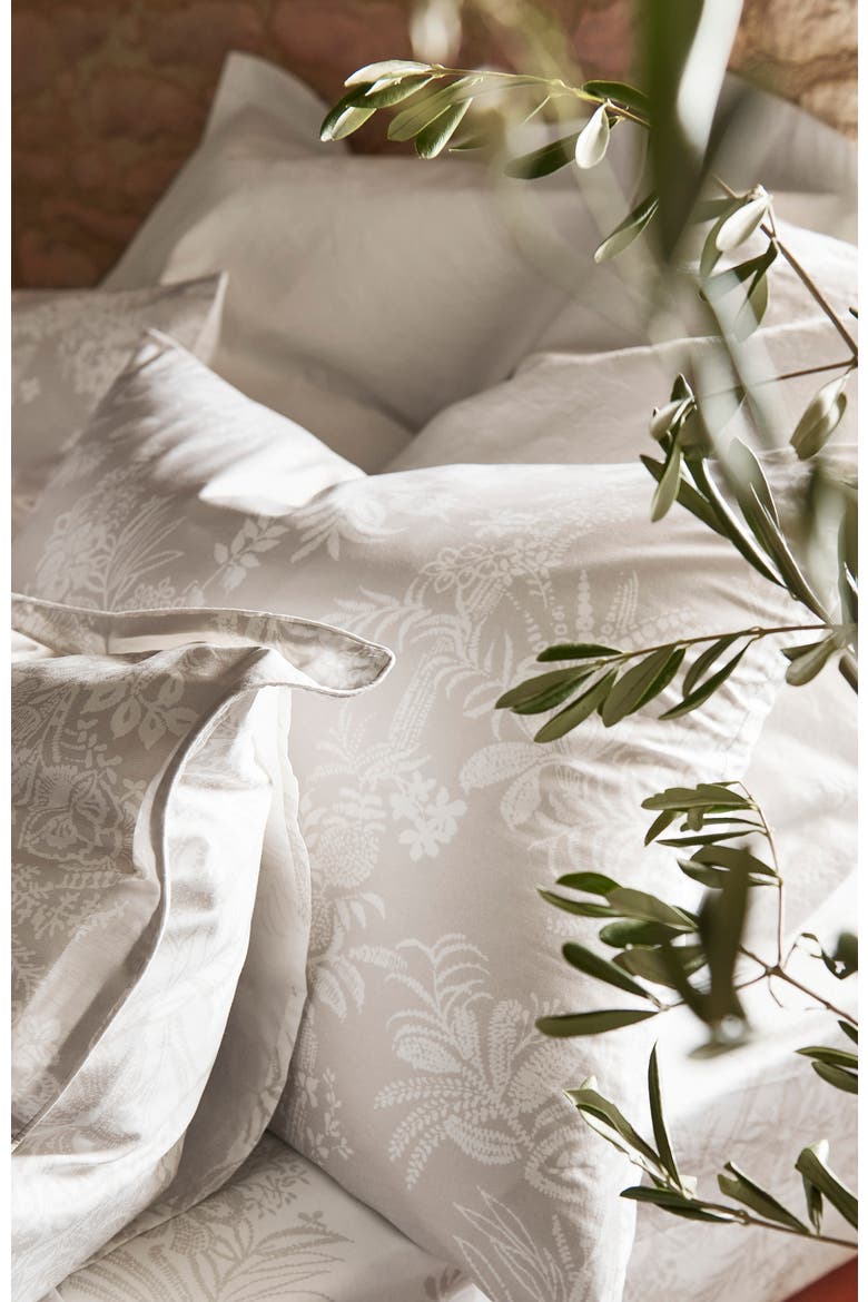 Beatrice Luxury Cotton Percale Jacquard Pillowcase Pair, Alternate, color, Beige