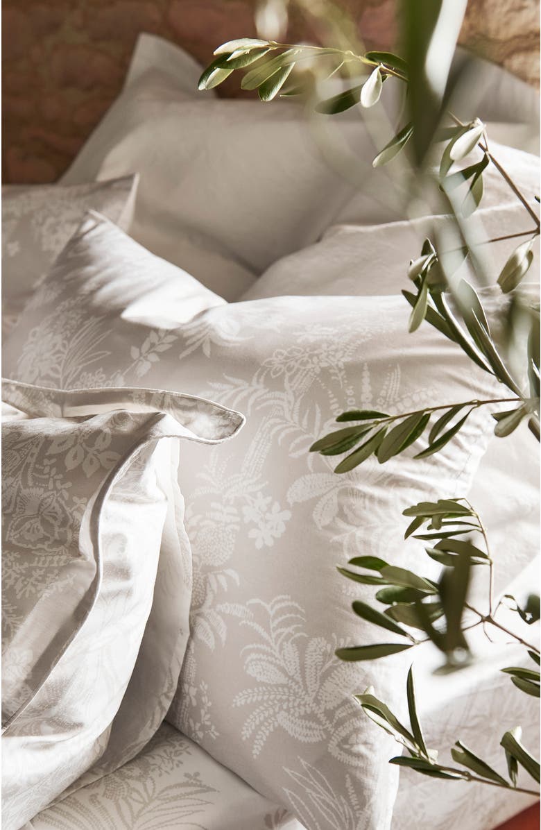 CHRISTY Beatrice Luxury Cotton Percale Jacquard Pillowcase Pair, Alternate, color, Beige