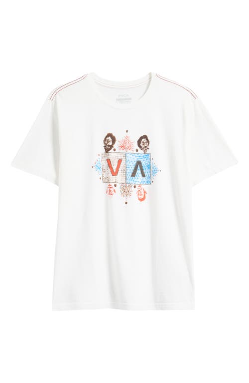 Rvca Jacob Balance Graphic T-shirt In White