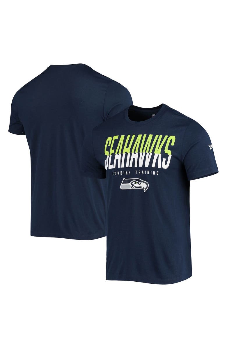 New Era Men's New Era College Navy Seattle Seahawks Combine Authentic Big Stage T-Shirt, Main, color, Navy