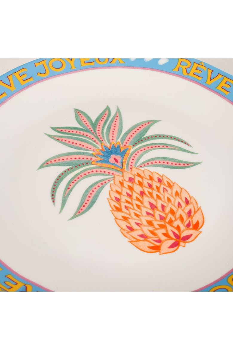 Porcelain Fruit Cake Plate 2 Pcs Set, Alternate, color, White