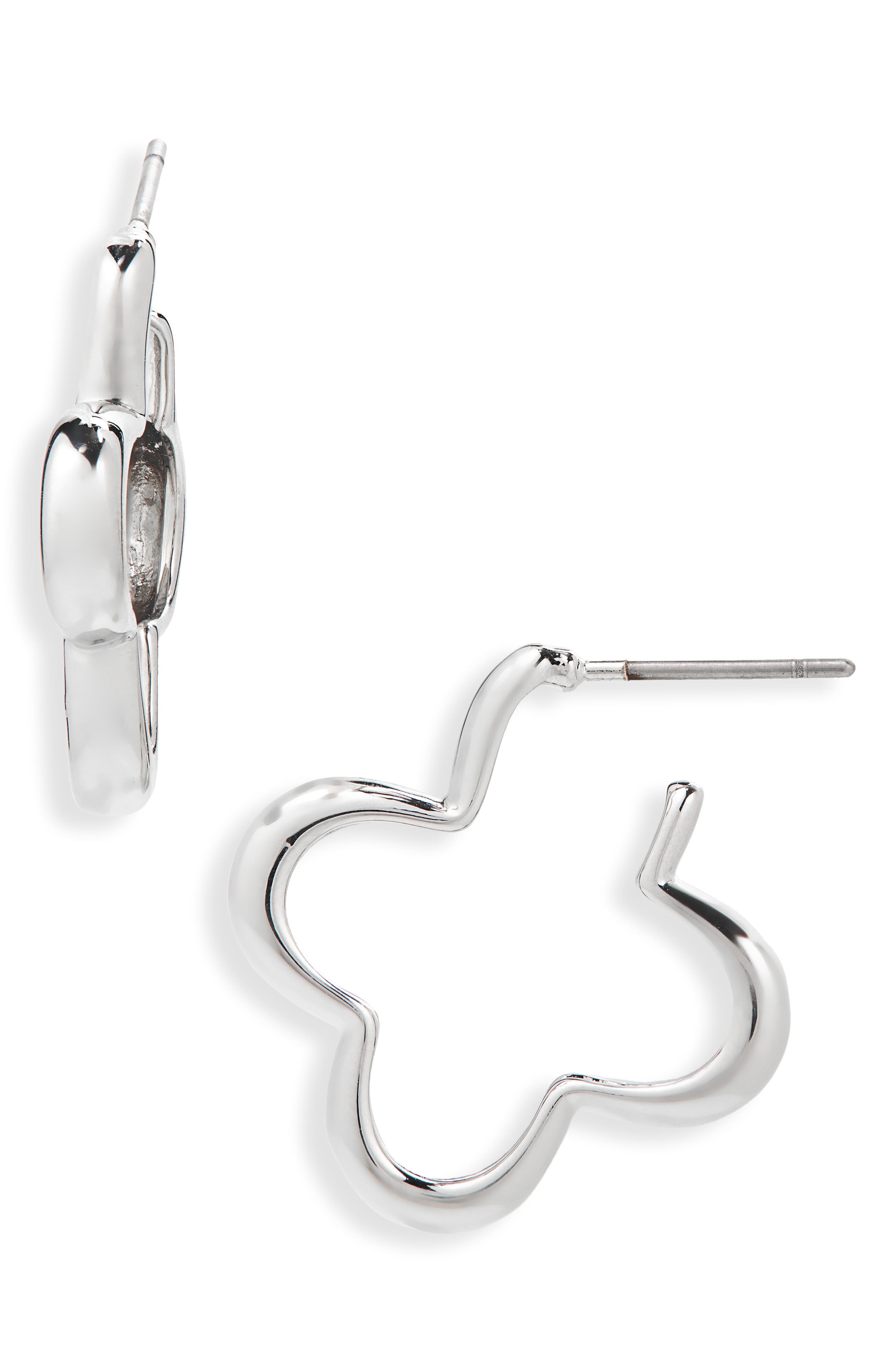 Panacea Clover Hoop Earrings
