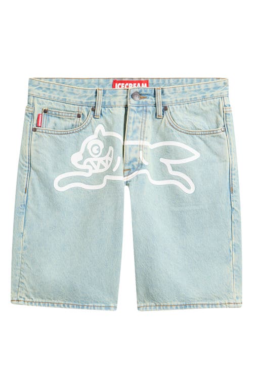 Icecream Blue Dog Denim Short