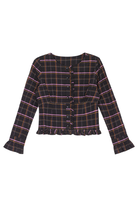 Amelia Ruffle Detail Button Down Top