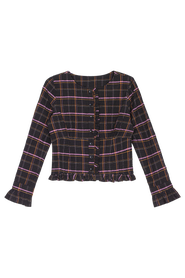 Untitled in Motion Amelia Ruffle Detail Button Down Top