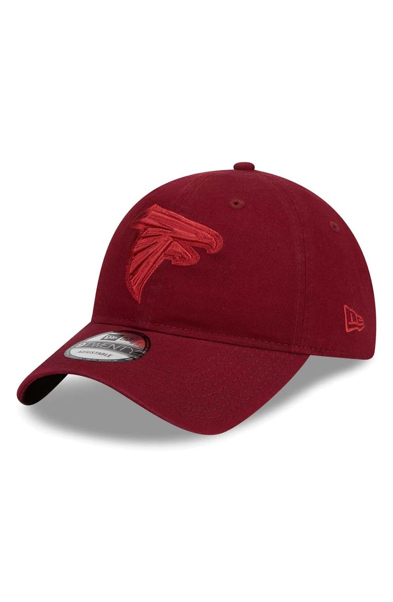 New Era Men's New Era Cardinal Atlanta Falcons Color Pack 9TWENTY Adjustable Hat, Main, color,