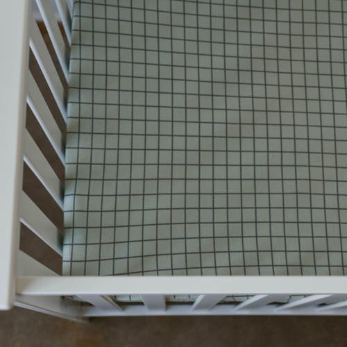 Parker Baby Co. Crib Sheets In Sage Windowpane