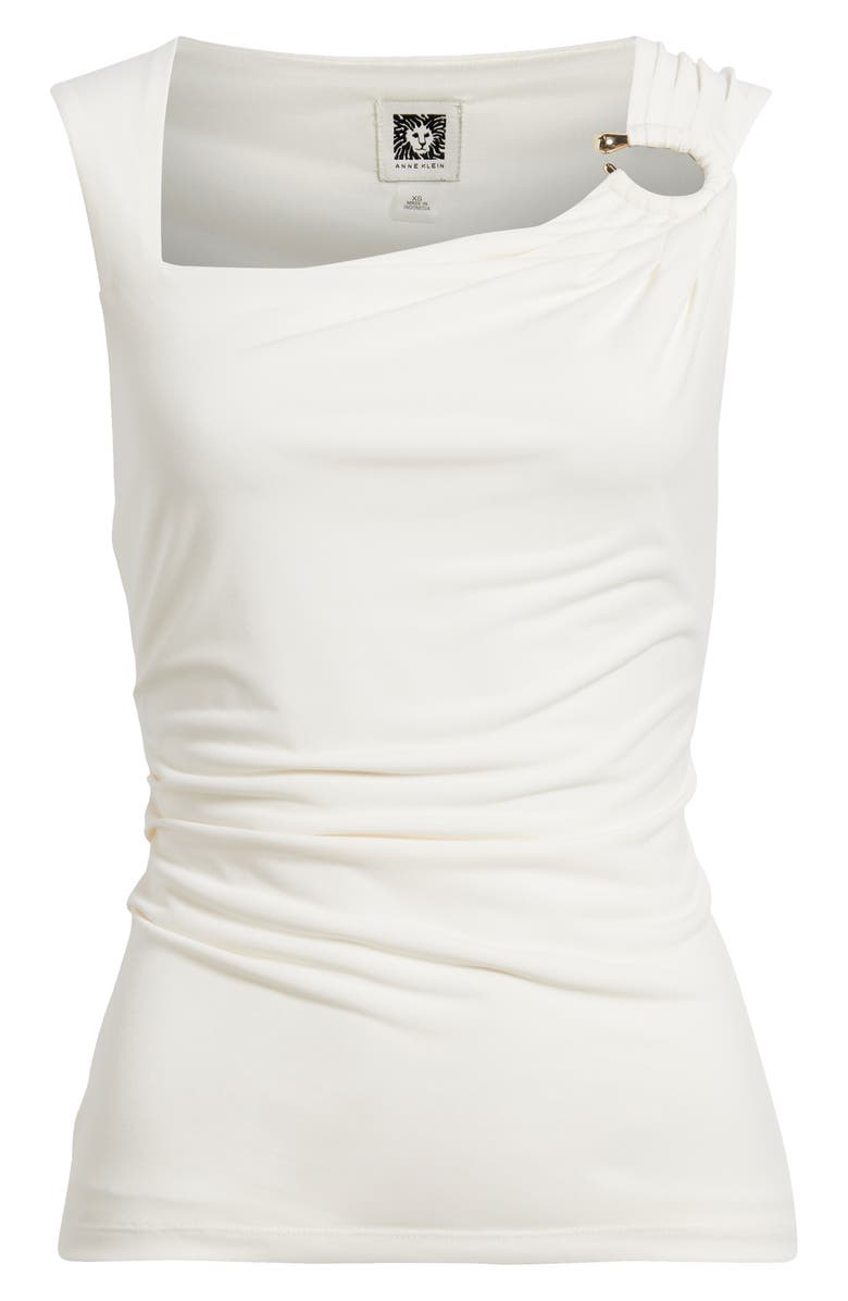 Anne Klein Asymmetric Ruched Tank, Alternate, color,