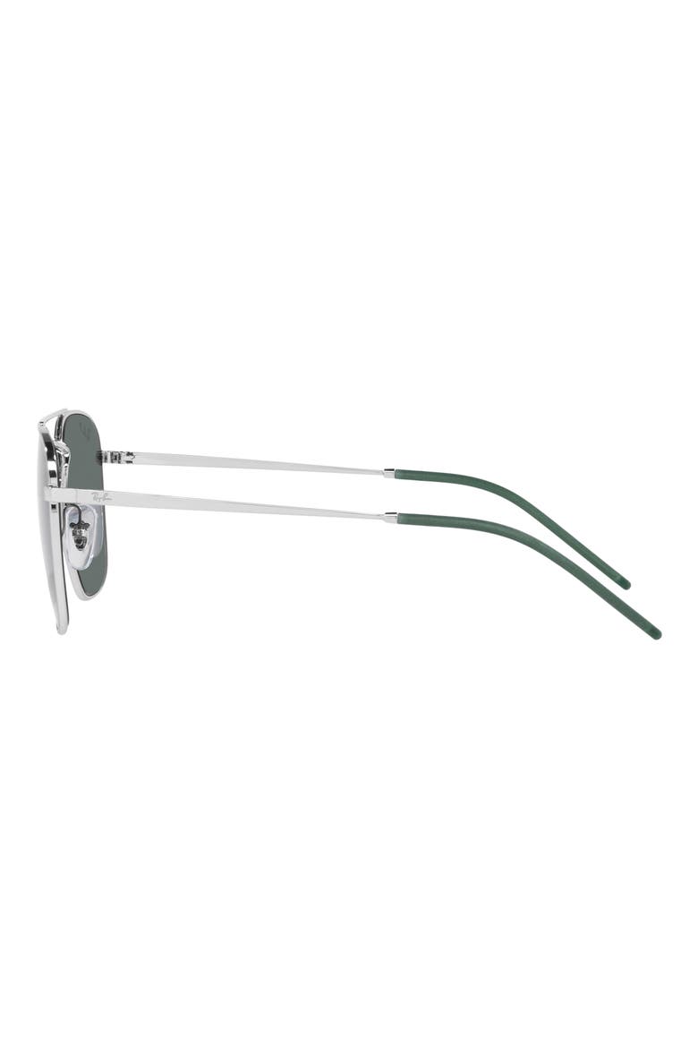 55mm Polarized Square Sunglasses, Alternate, color, SILVER