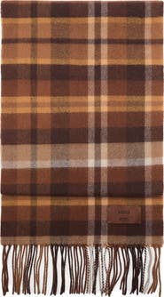 MANGO Check Wool Scarf