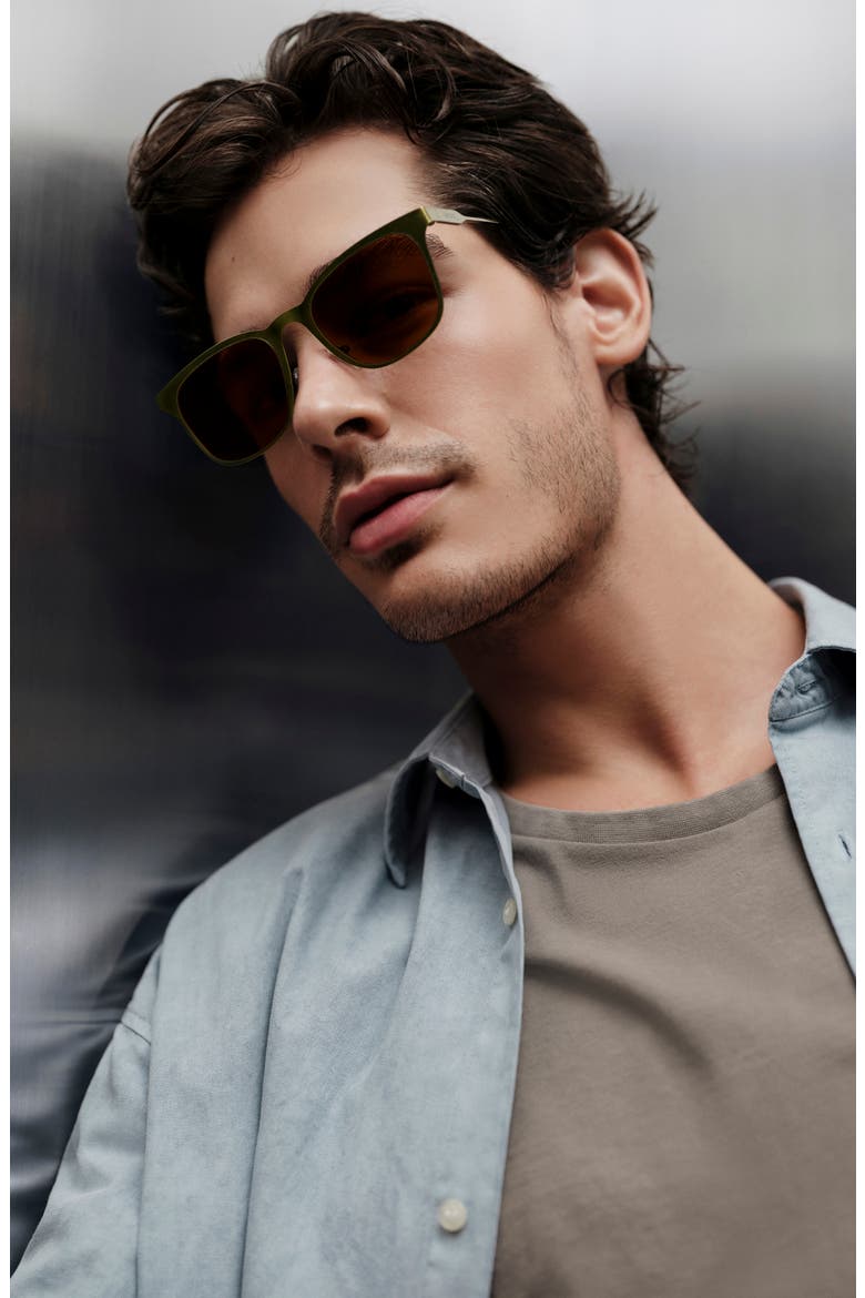 Flashback 51mm Rectangle Sunglasses, Alternate, color, BROLV/BRN
