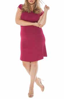 SLINK Jeans Cap Sleeve Knit A-Line Dress