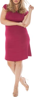 SLINK Jeans Cap Sleeve Knit A-Line Dress
