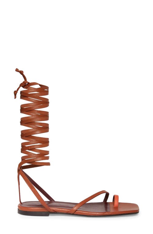 Staud Nicola Gladiator Sandal In Blood Orange Tan