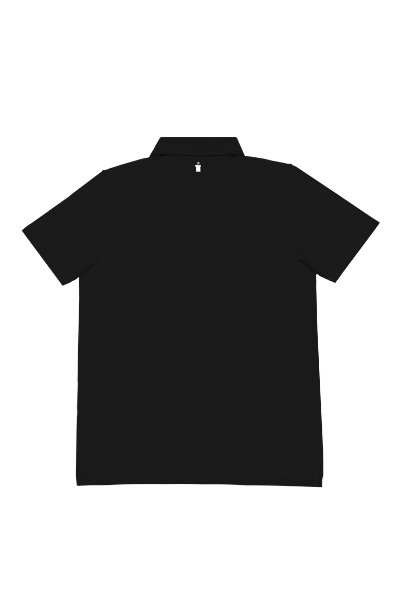 Castle Golf Performance Brushed Polo Shirt, Alternate, color, Black