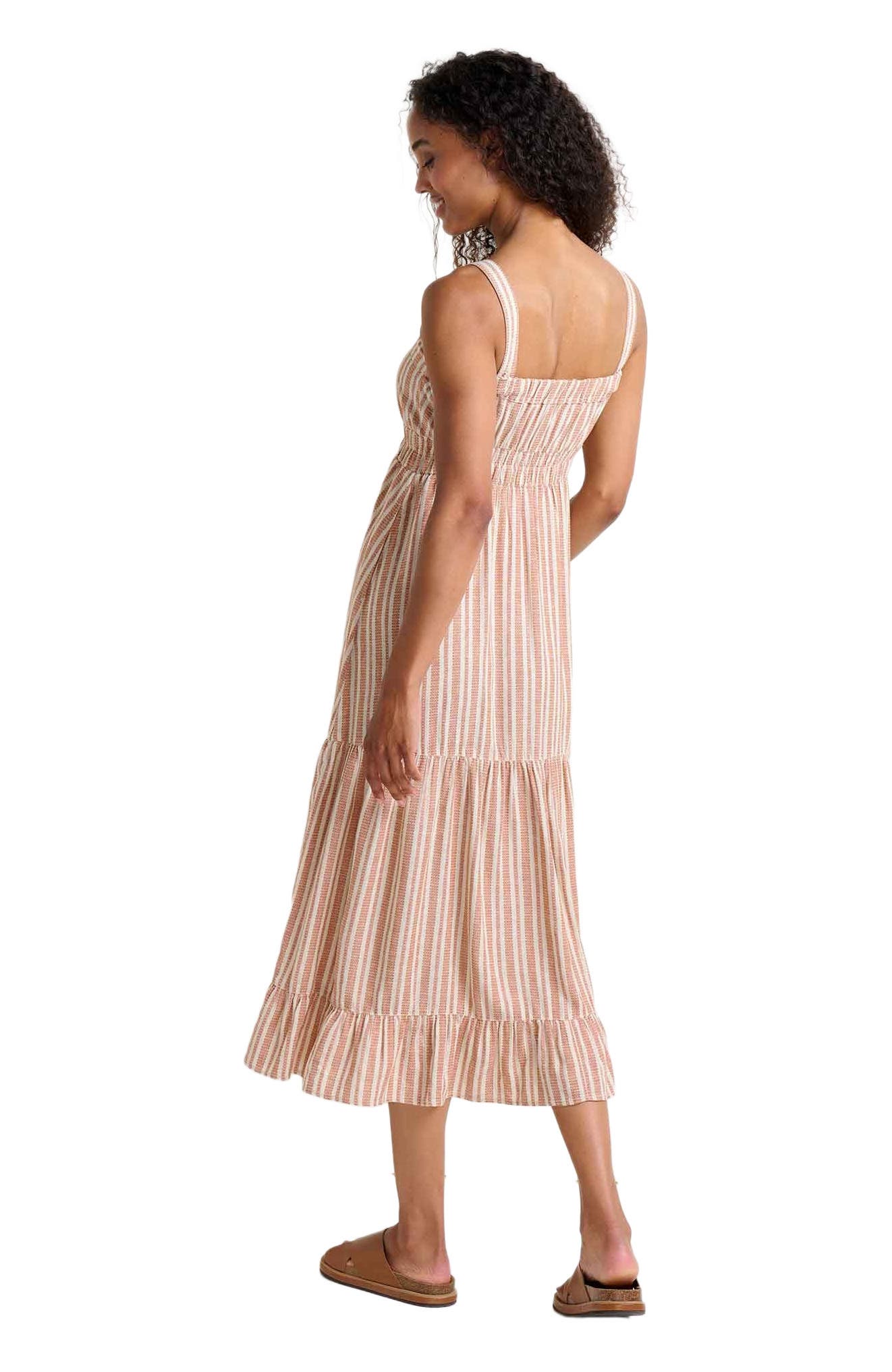 Taj Hemp Tiered Midi Sleeveless Dress - image 4