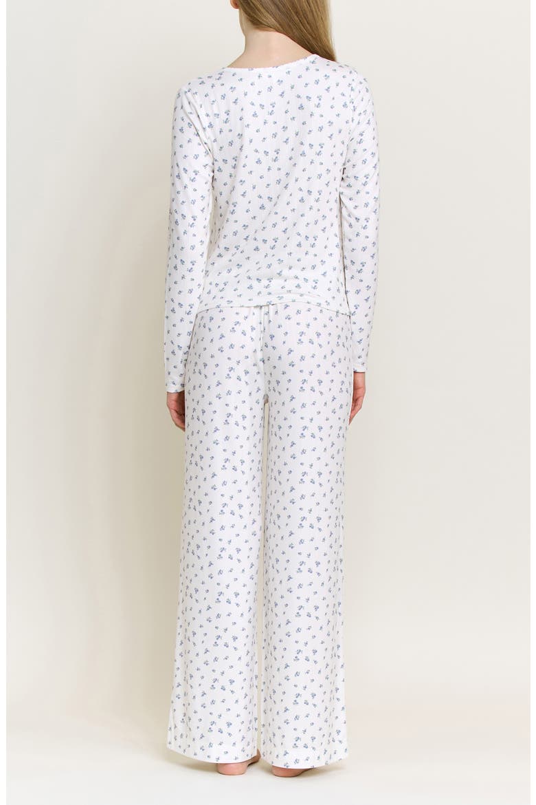 Blissful Pointelle Pajamas, Alternate, color, IVORY DITSY