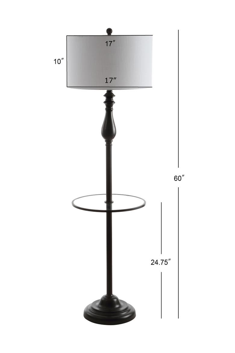 Laine Metal/Glass LED Side Table and Floor Lamp, Alternate, color, Oil Rubbed Bronze