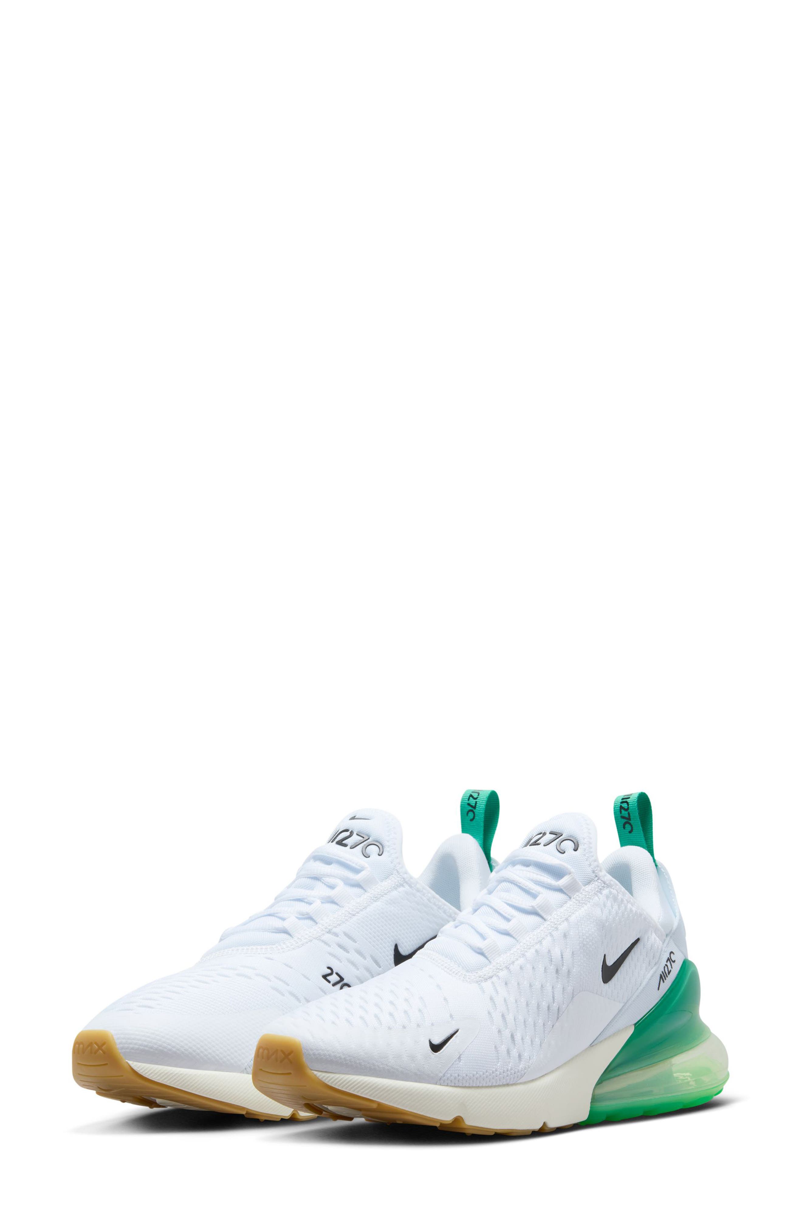 Nike Air Max 270 Sneaker, Main, color, White/ Black/ Green