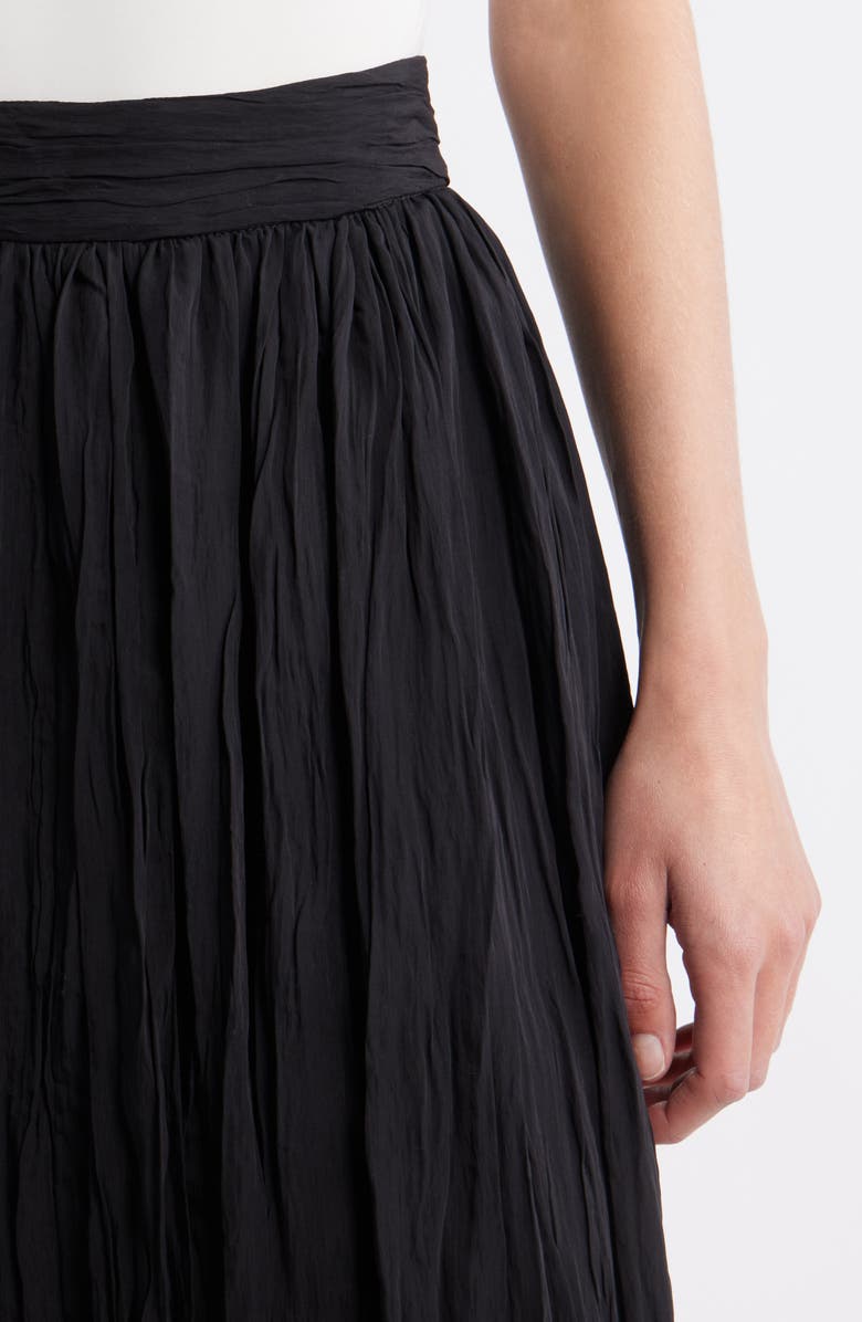 Nordstrom Crinkle A-Line Maxi Skirt, Alternate, color, Black