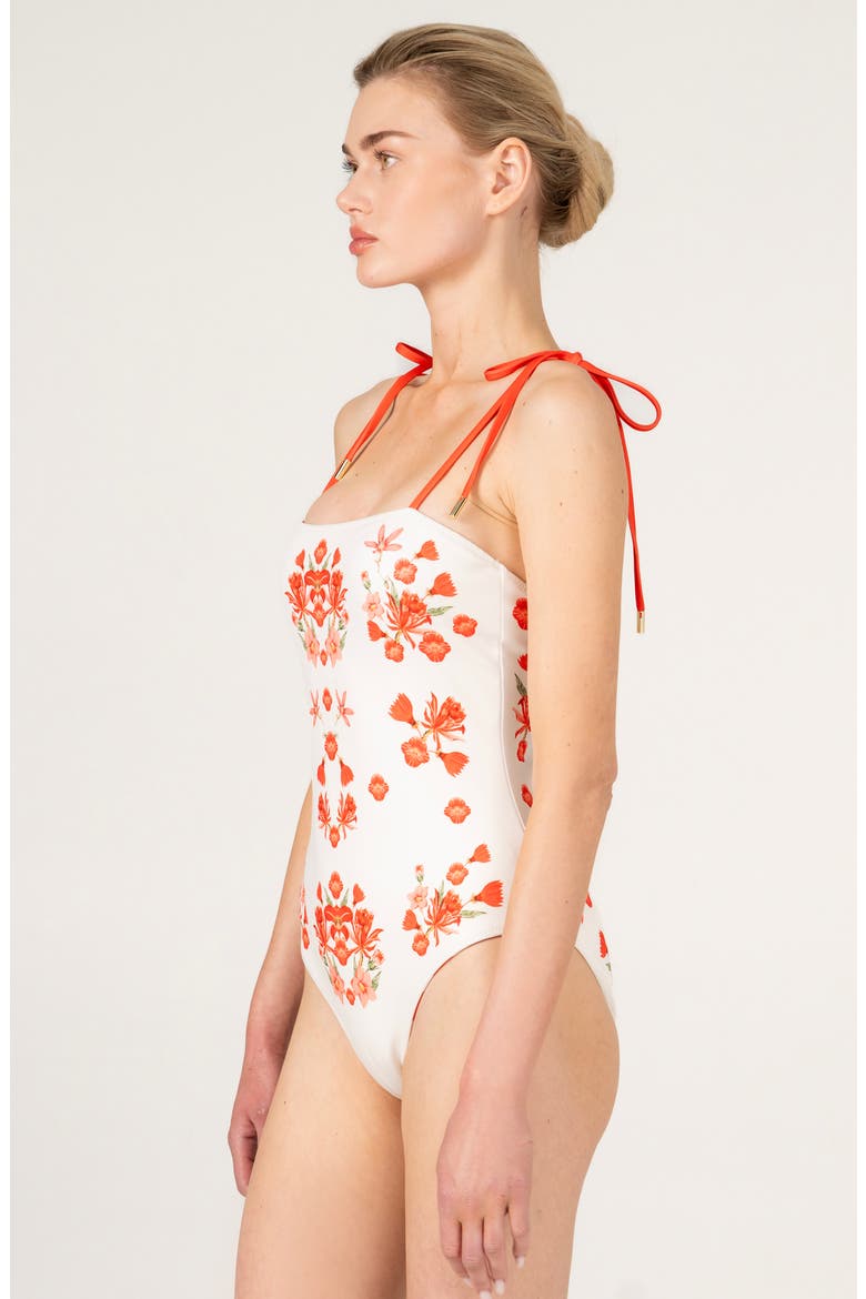 Passion Garden Reversible One Piece Swimsuit, Alternate, color, Red