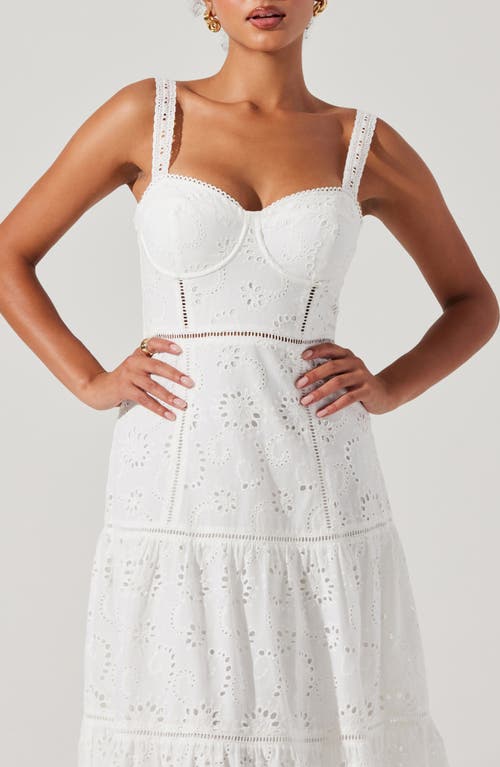 Astr The Label Pellagia Eyelet Maxi Dress In White