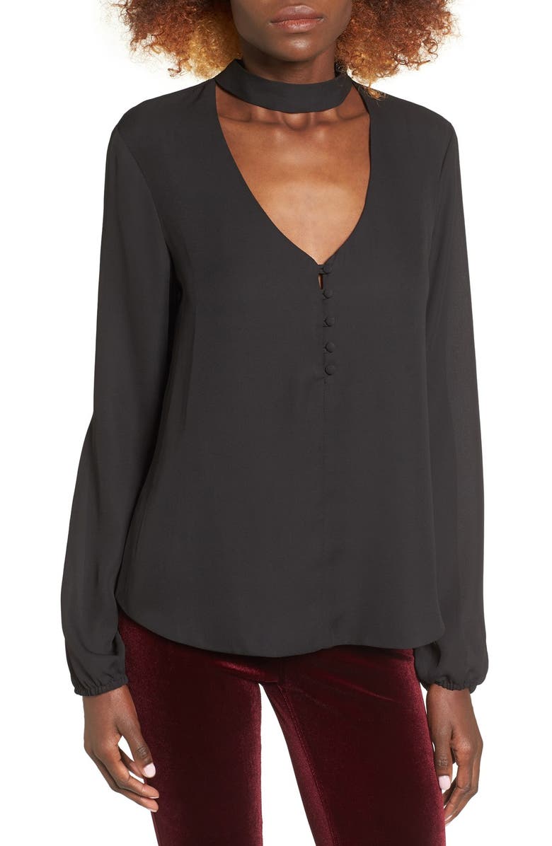 WAYF Sweet Symphony V-Neck Blouse, Main, color, 