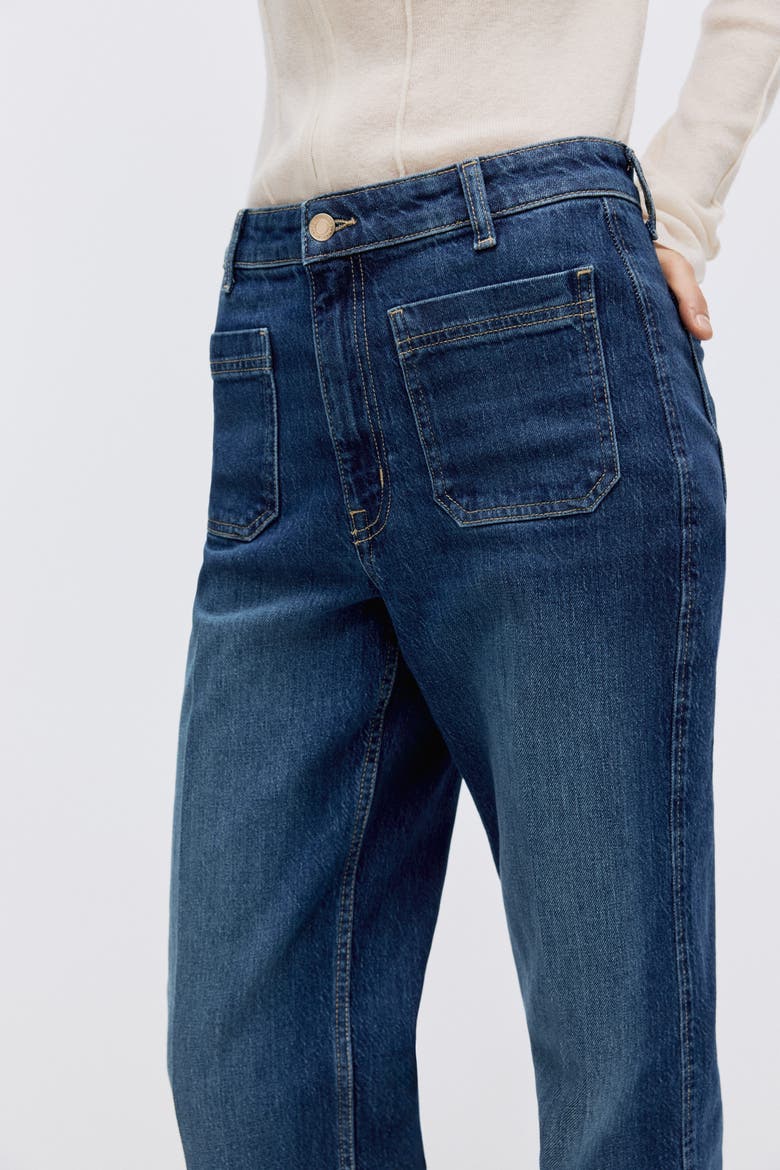 Wide High Jeans, Alternate, color, Dark denim blue