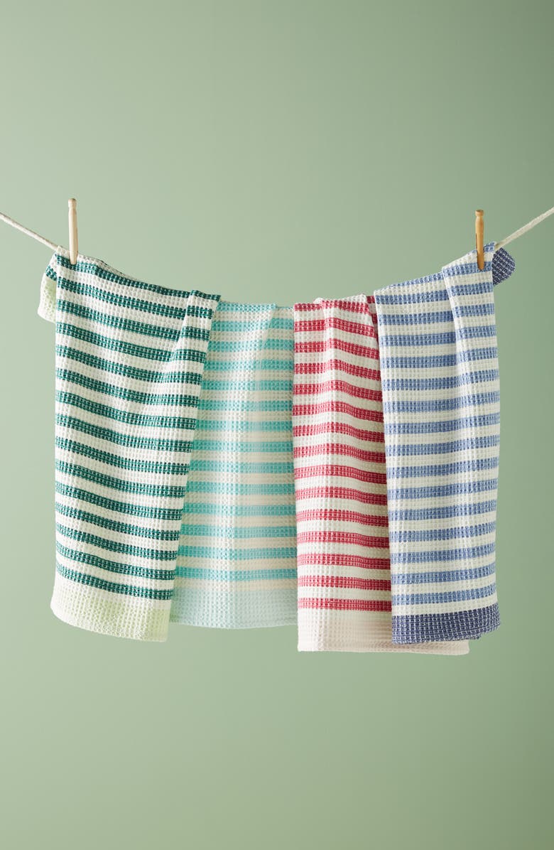Anthropologie Home Anthropologie Cabana Stripe Set of 4 Dishtowels, Main, color,